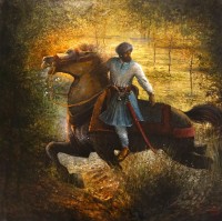 A. Q. Arif, The Valiant Prince, 48 x 48 Inch, Oil On Canvas, Citiscape Painting, AC-AQ-383